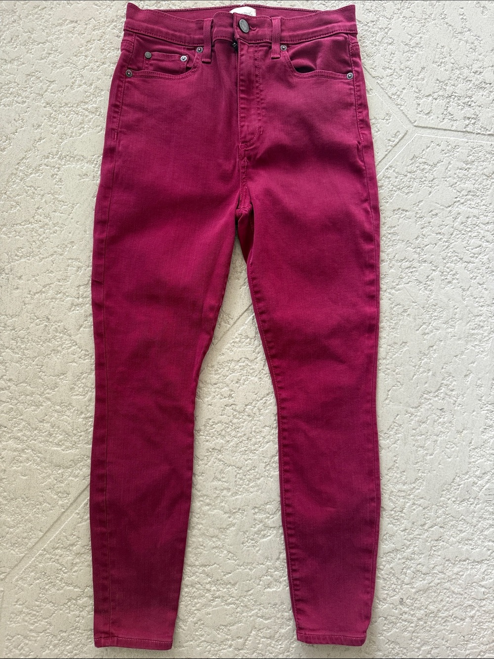 Alice + Olivia Straight Leg Jeans in Berry